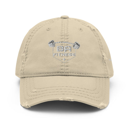 Distressed hat khaki front - basquaredfitness