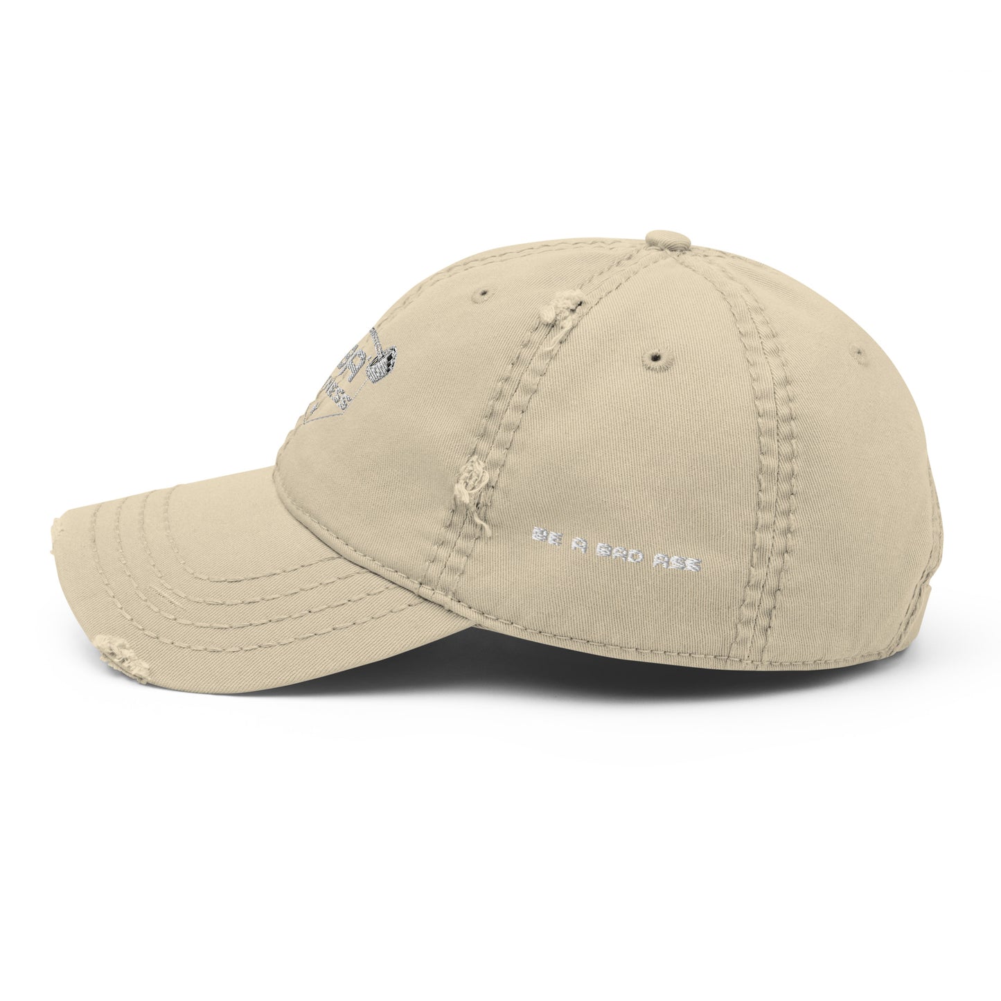 Distressed hat khaki left - basquaredfitness