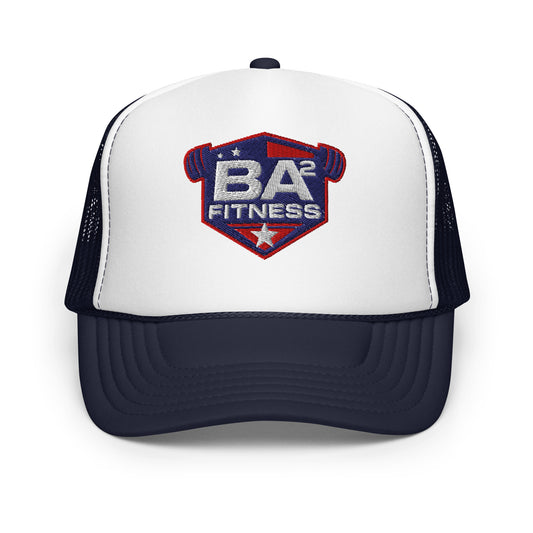 foam trucker hat navy white navy front - basquaredfitness