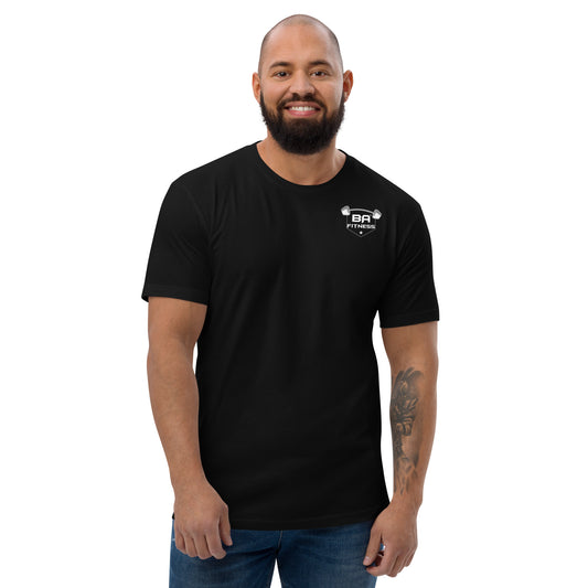 fitted t-shirt black front - basquaredfitness 