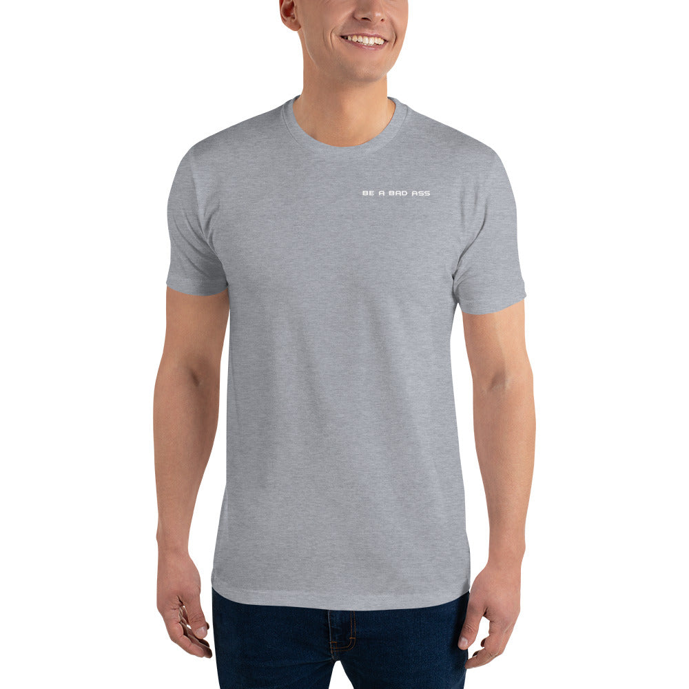 Fitted t-shirt heather grey front - basquaredftness