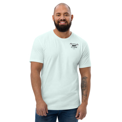 fitted t-shirt light blue front - basquaredfitness