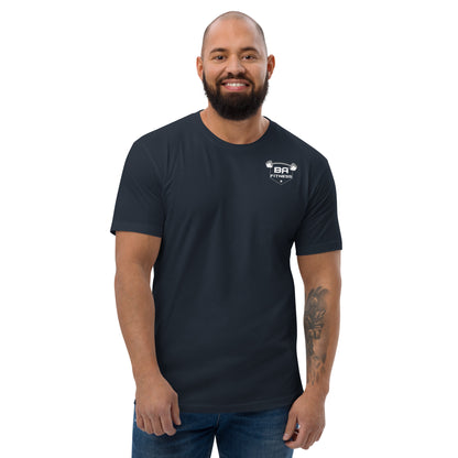 fitted t-shirt midnight navy front - basquaredfitness