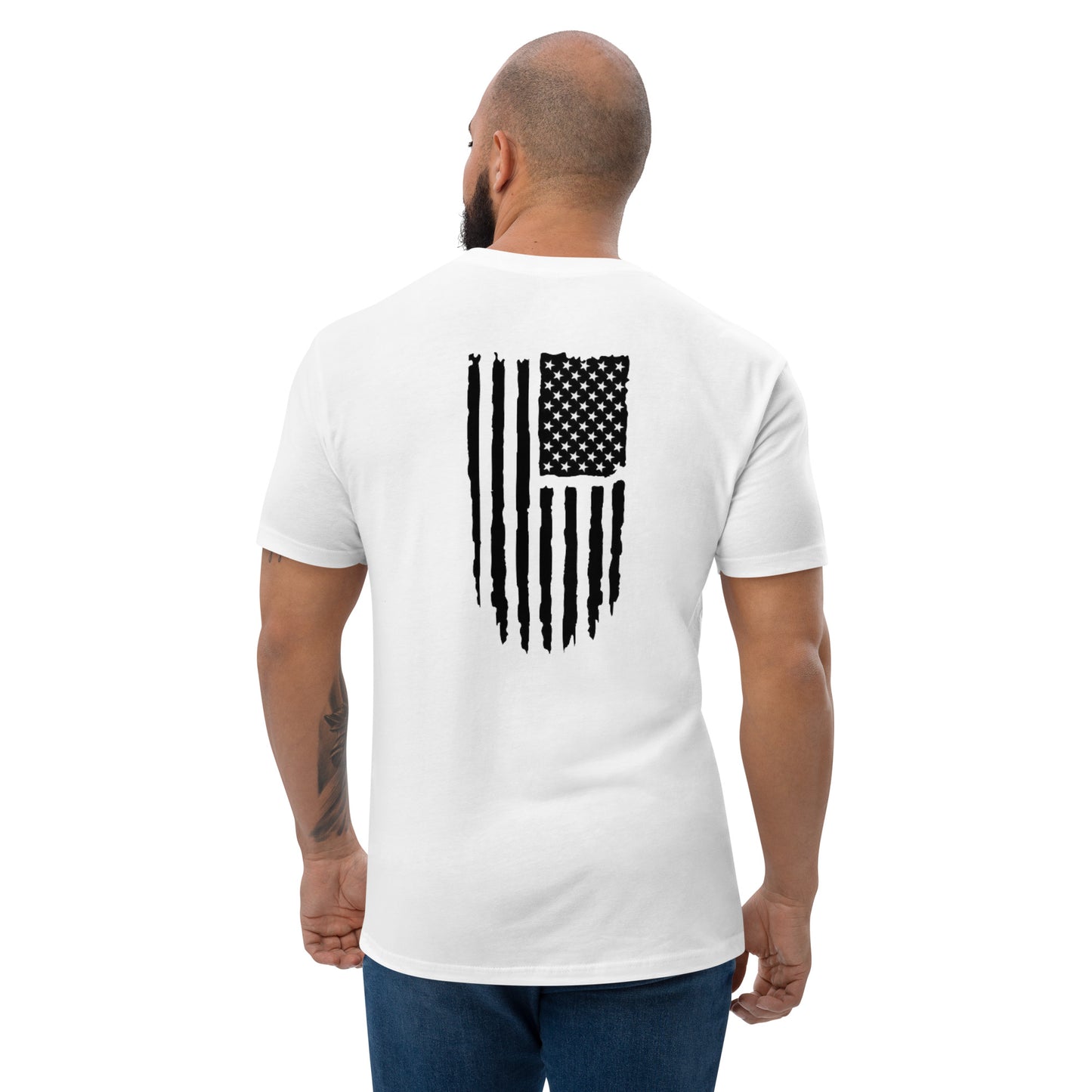 fitted t-shirt white back - basquaredfitness