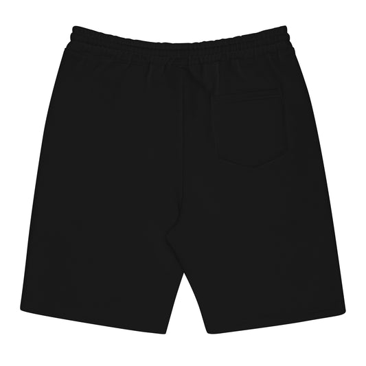 mens fleece shorts black back - basquaredfitness