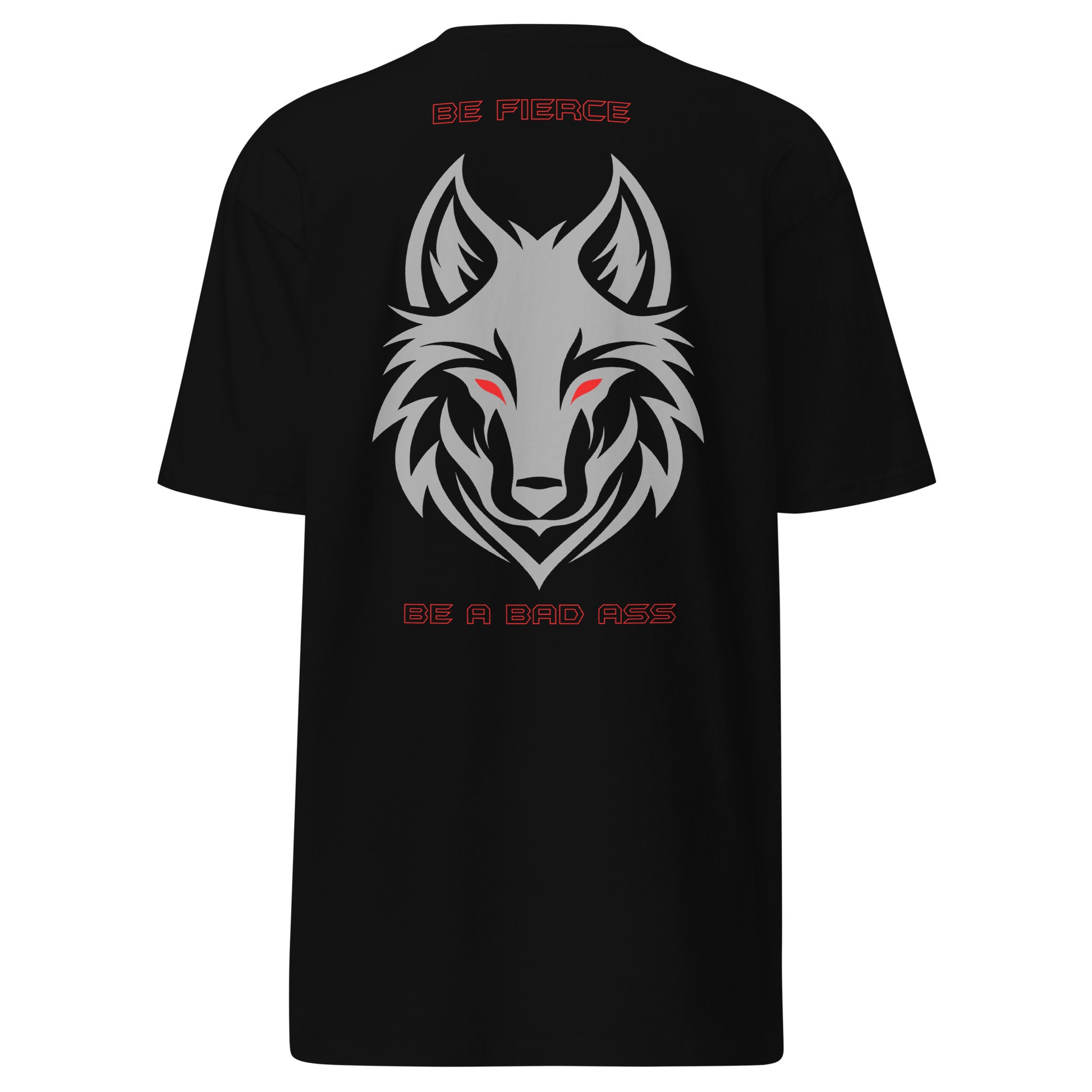 mens premium heavyweight tee black back - basquaredfitness