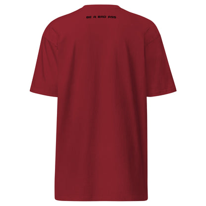 premium heavyweight tee brick red back - basquaredfitness