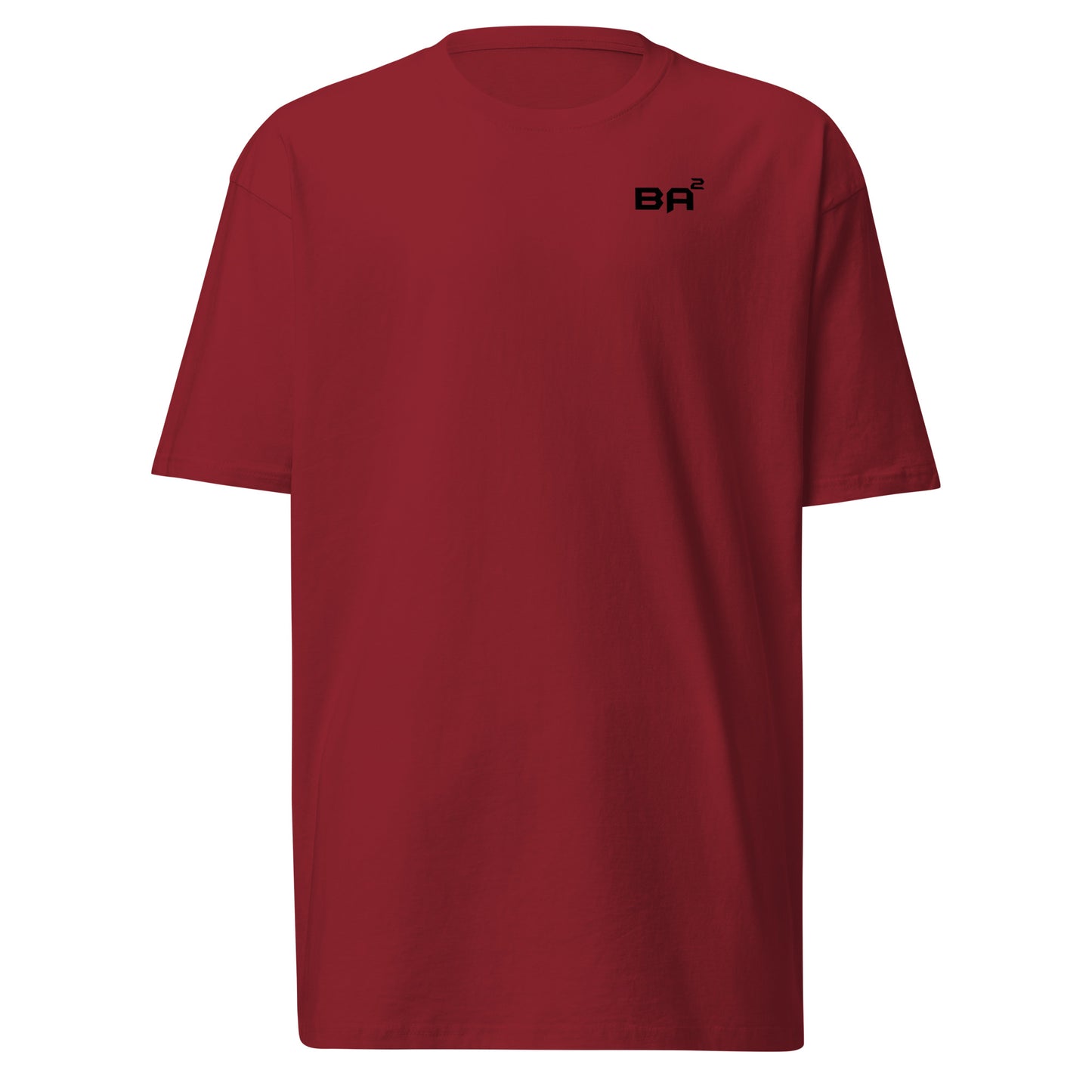 premium heavyweight tee brick red front - basquaredfitness