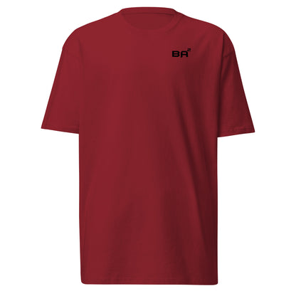 premium heavyweight tee brick red front - basquaredfitness