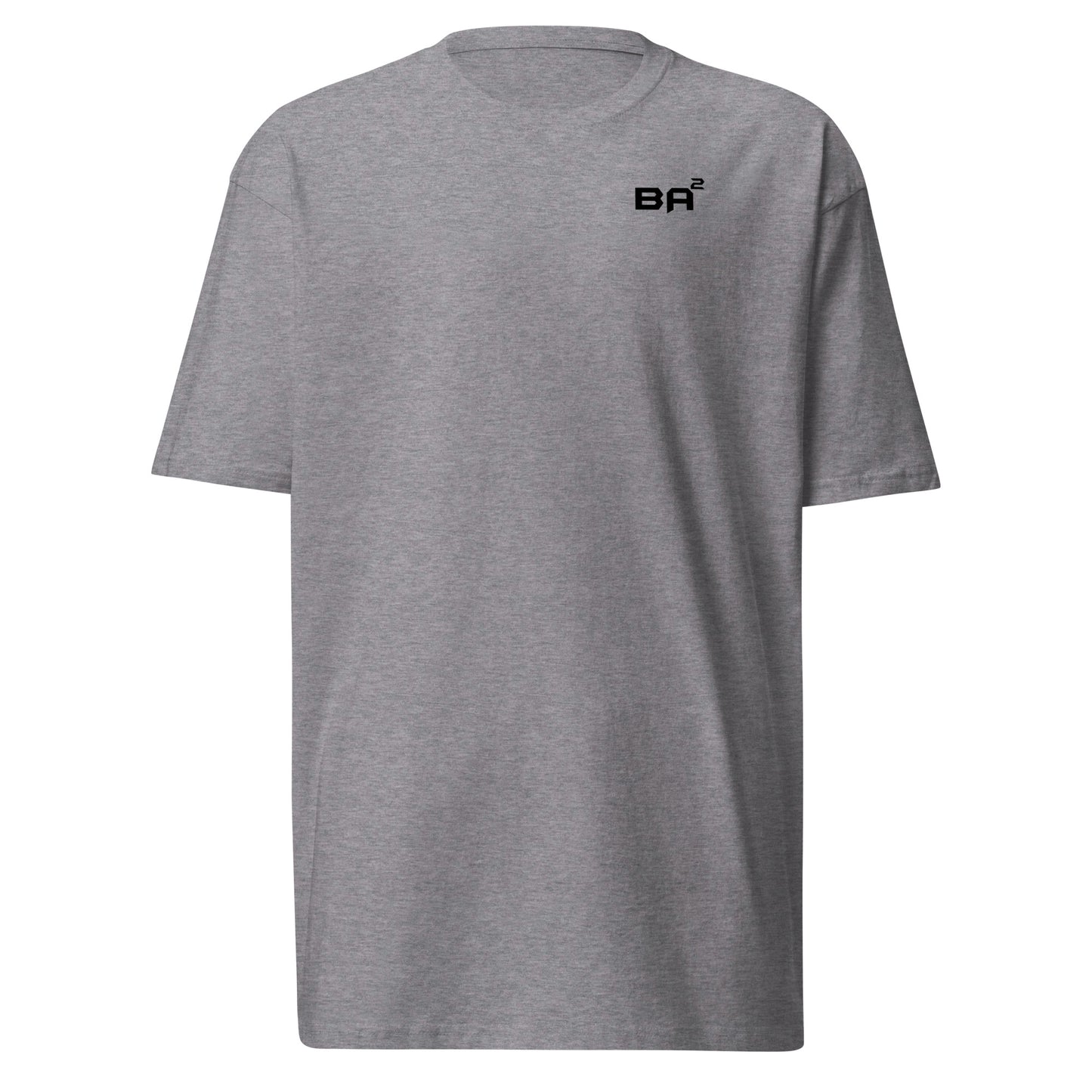 premium heavyweight tee carbon grey front - basquaredfitness