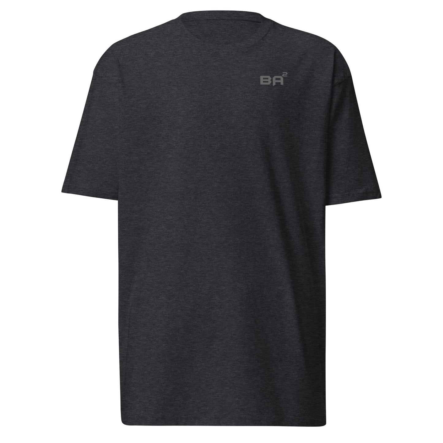 premium heavyweight tee charcoal heather front - basquaredfitness