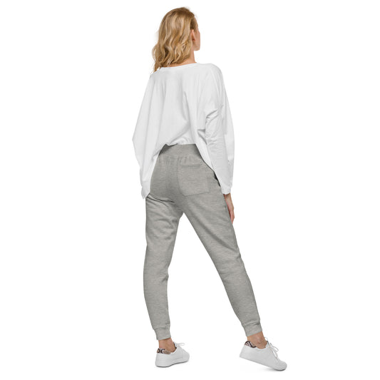 unisex fleece sweatpants carbon grey back - basquaredfitness