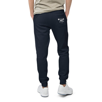 unisex fleece sweatpants navy back - basquaredfitness