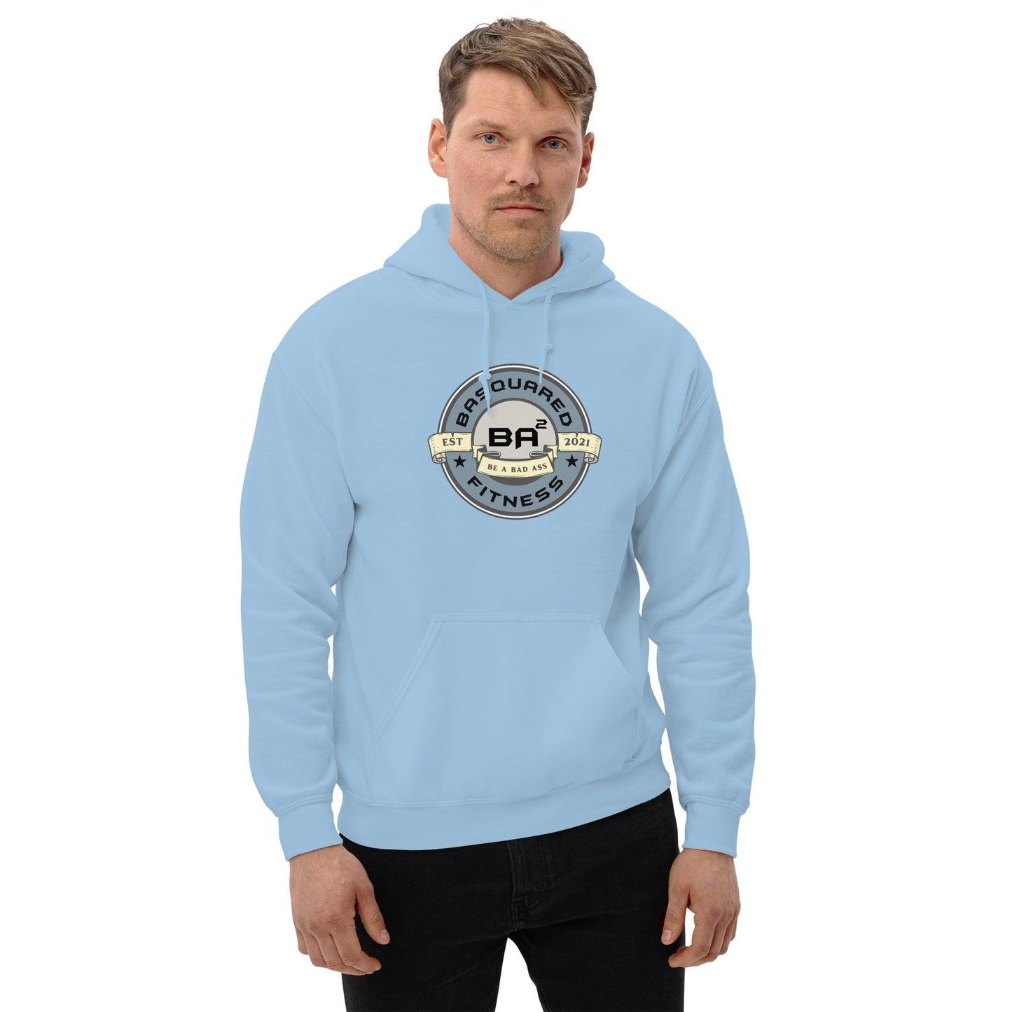 unisex heavy blend hoodie light blue front - basquaredfitness