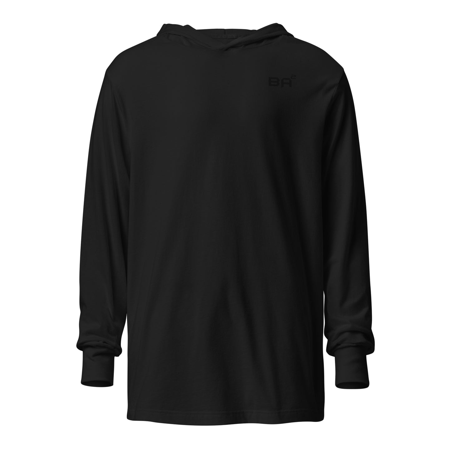 hooded long sleeve tee black - basquaredfitness