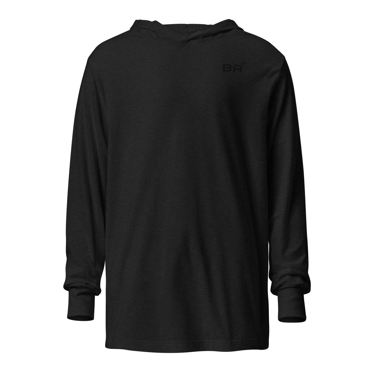 hooded long sleeve tee charcoal black - basquaredfitness