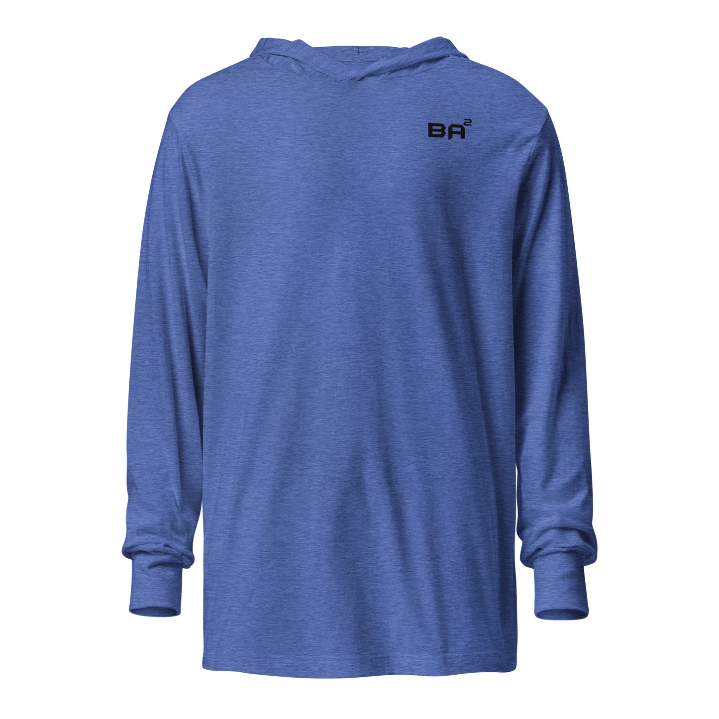 hooded long sleeve tee heather true royal - basquaredfitness