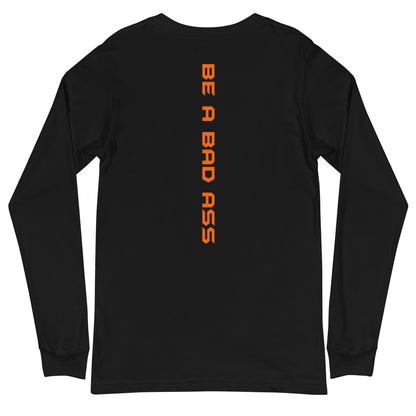 unisex long sleeve tee black back - basquaredfitness