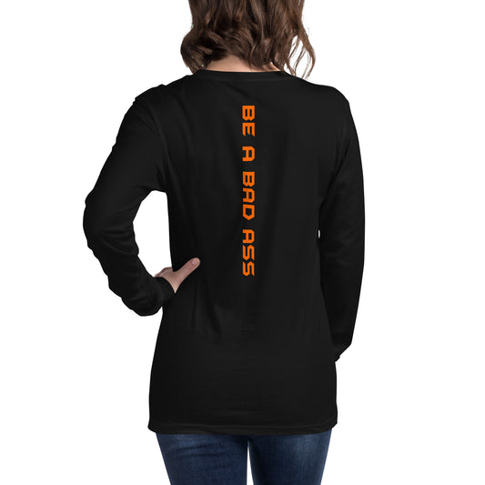 unisex long sleeve tee black back - basquaredfitness