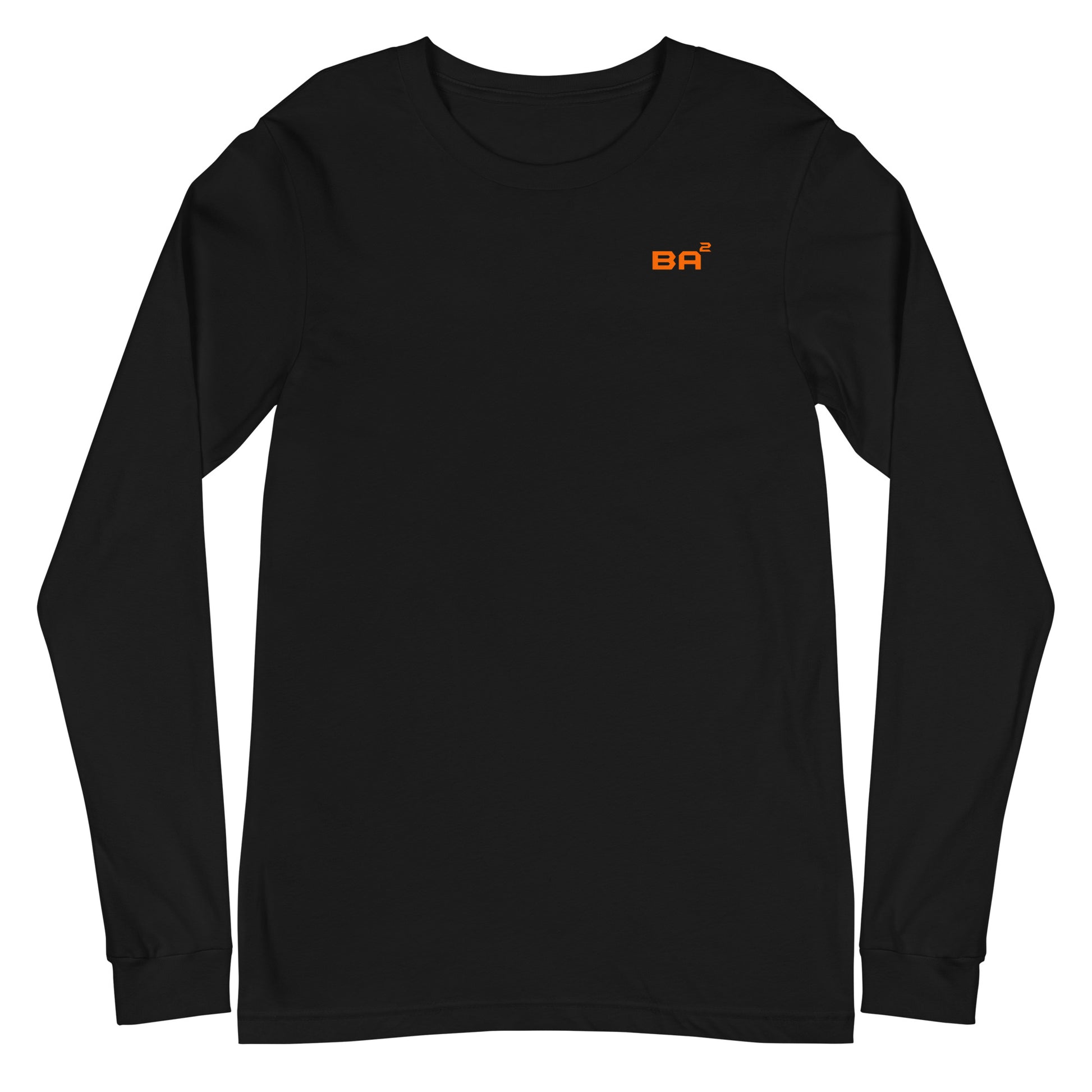 unisex long sleeve tee black front - basquaredfitness