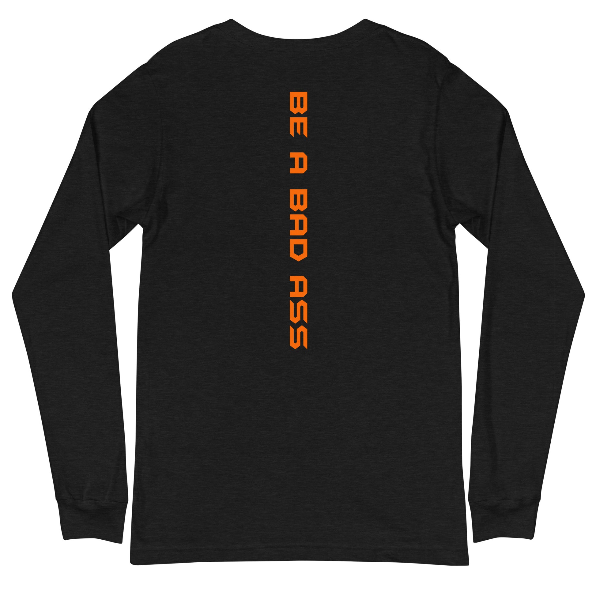 unisex long sleeve tee black heather back - basquaredfitness