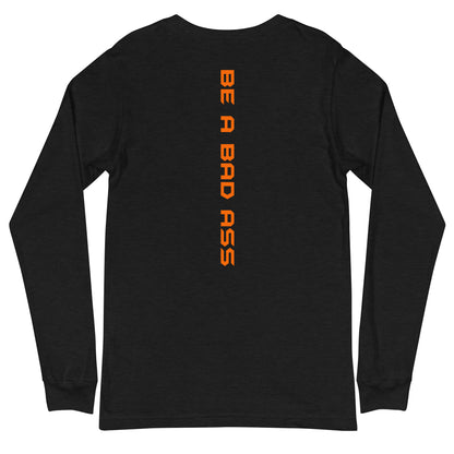 unisex long sleeve tee black heather back - basquaredfitness