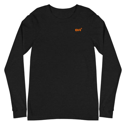 unisex long sleeve tee black heather front - basquaredfitness