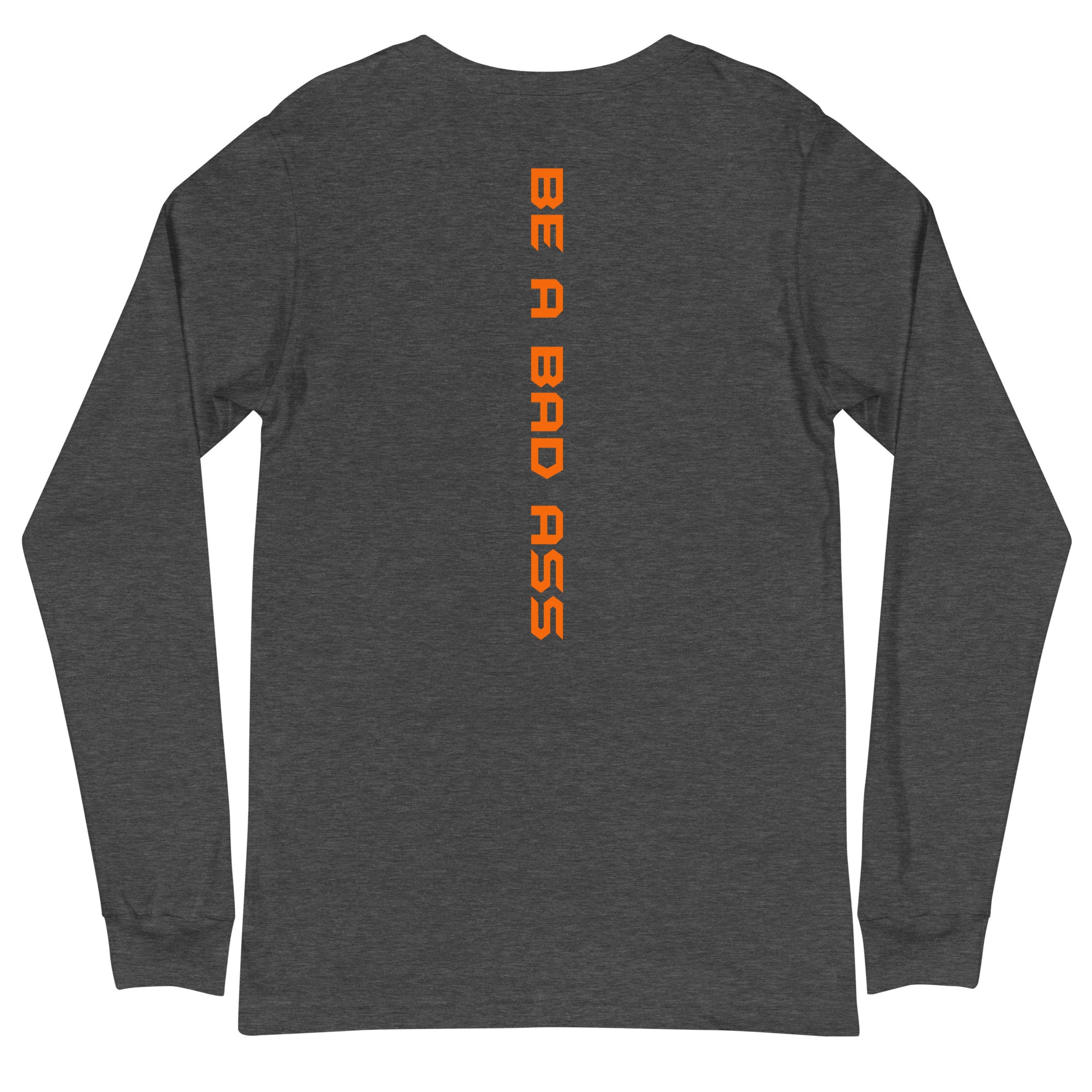 unisex long sleeve tee dark grey heather back - basquaredfitness