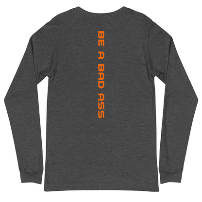 unisex long sleeve tee dark grey back - basquaredfitness