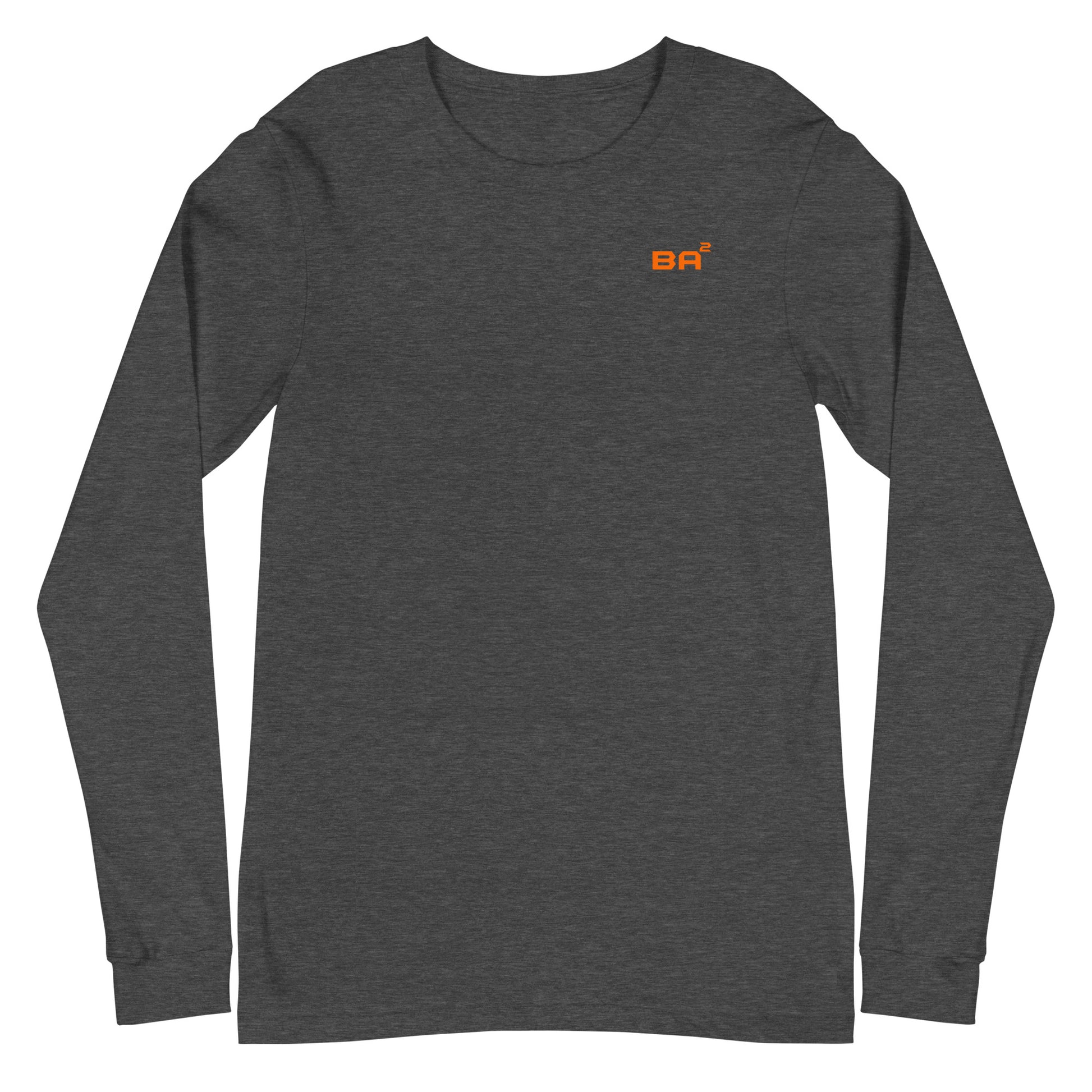 unisex long sleeve tee dark grey front - basquaredfitness