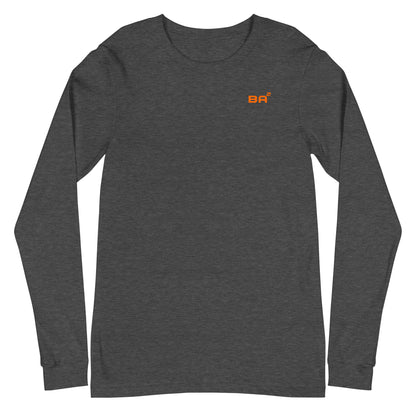 unisex long sleeve tee dark grey front - basquaredfitness