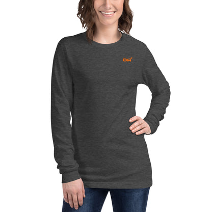 unisex long sleeve tee dark grey heather front - basquaredfitness