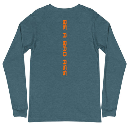 unisex long sleeve tee heather deep teal back - basquaredfitness