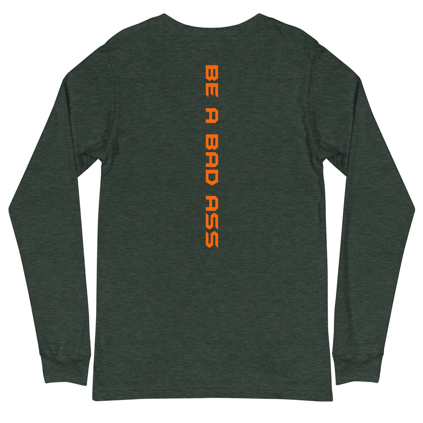 unisex long sleeve tee heather forest back - basquaredfitness