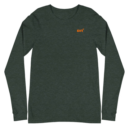 unisex long sleeve tee heather forest front - basquaredfitness