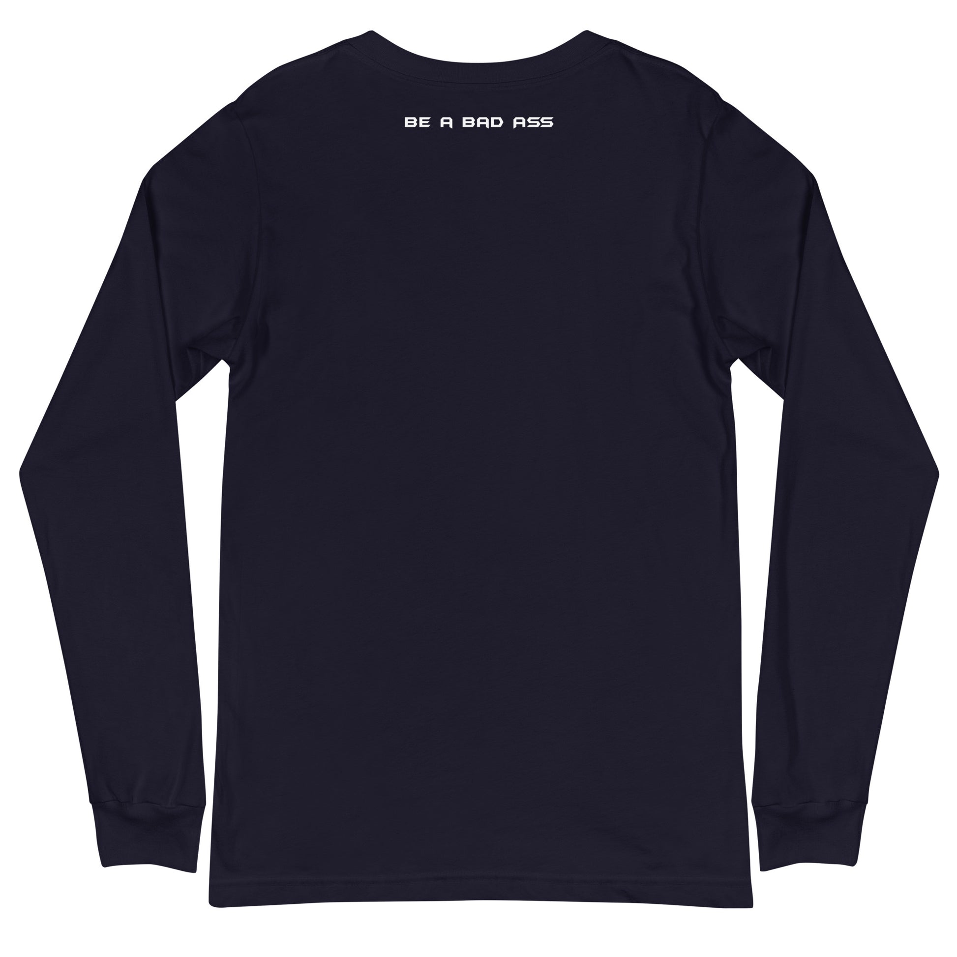 Unisex long sleeve tee navy back - basquaredfitness