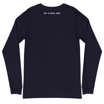 Unisex long sleeve tee navy back - basquaredfitness