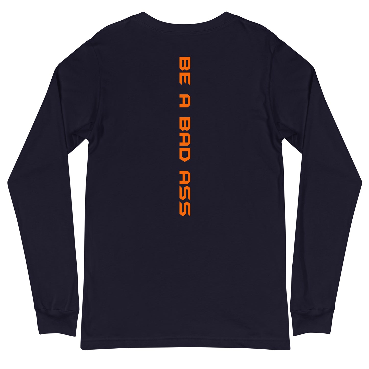 unisex long sleeve tee navy back - basquaredfitness