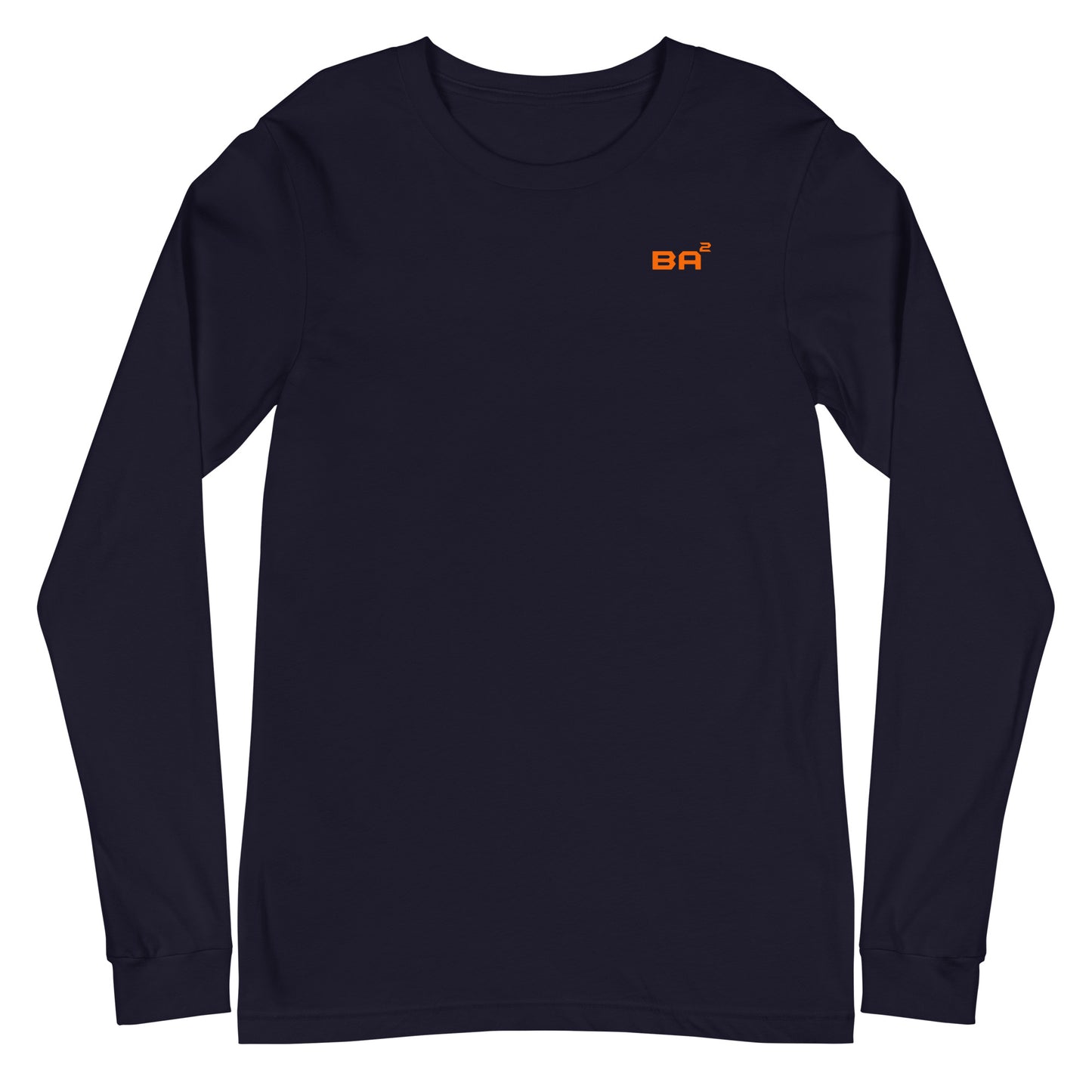 unisex long sleeve tee navy front - basquaredfitness