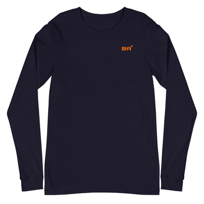 unisex long sleeve tee navy front - basquaredfitness