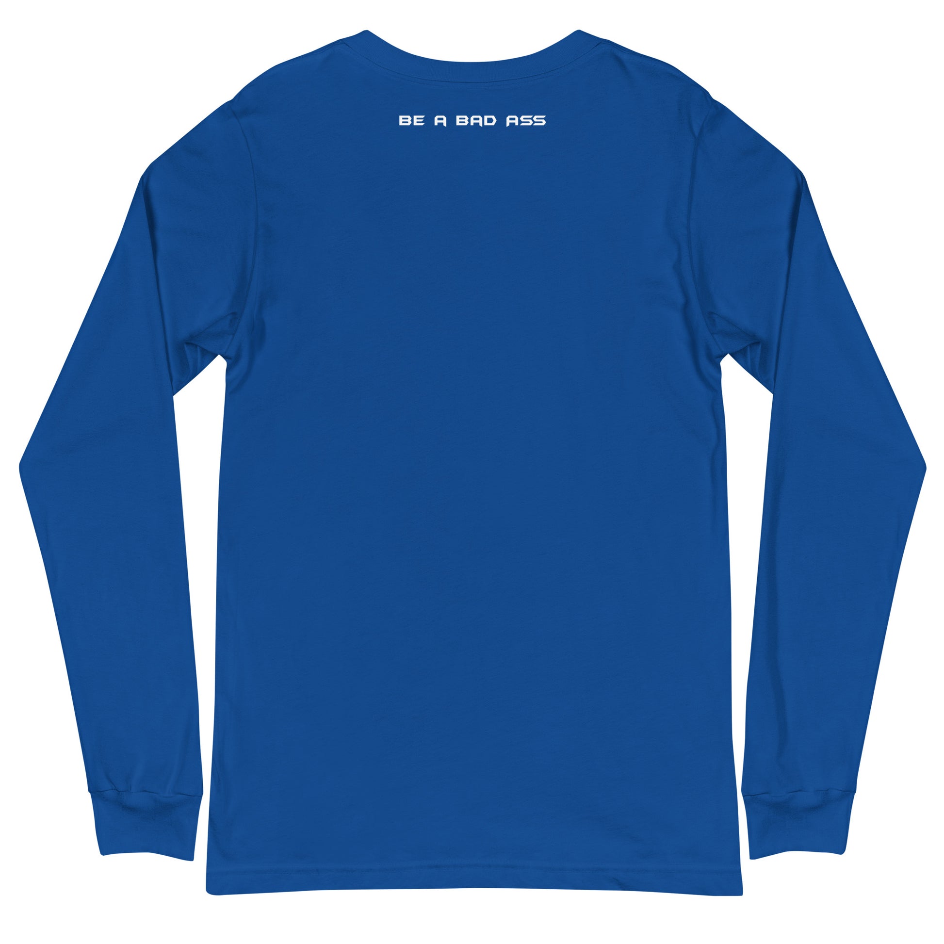 Unisex long sleeve tee dark cerulean back - basquaredfitness