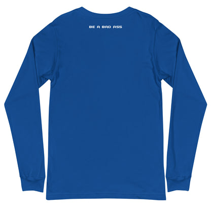 Unisex long sleeve tee dark cerulean back - basquaredfitness