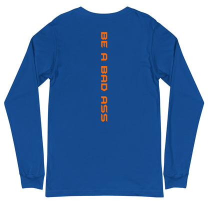 unisex long sleeve tee true royal back  - basquaredfitness