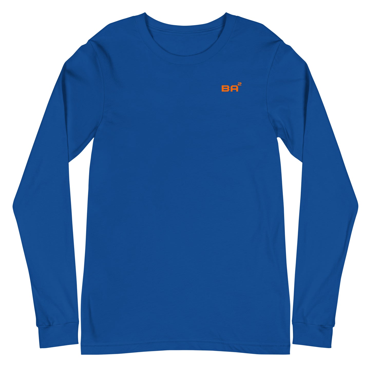 unisex long sleeve tee true royal front - basquaredfitness