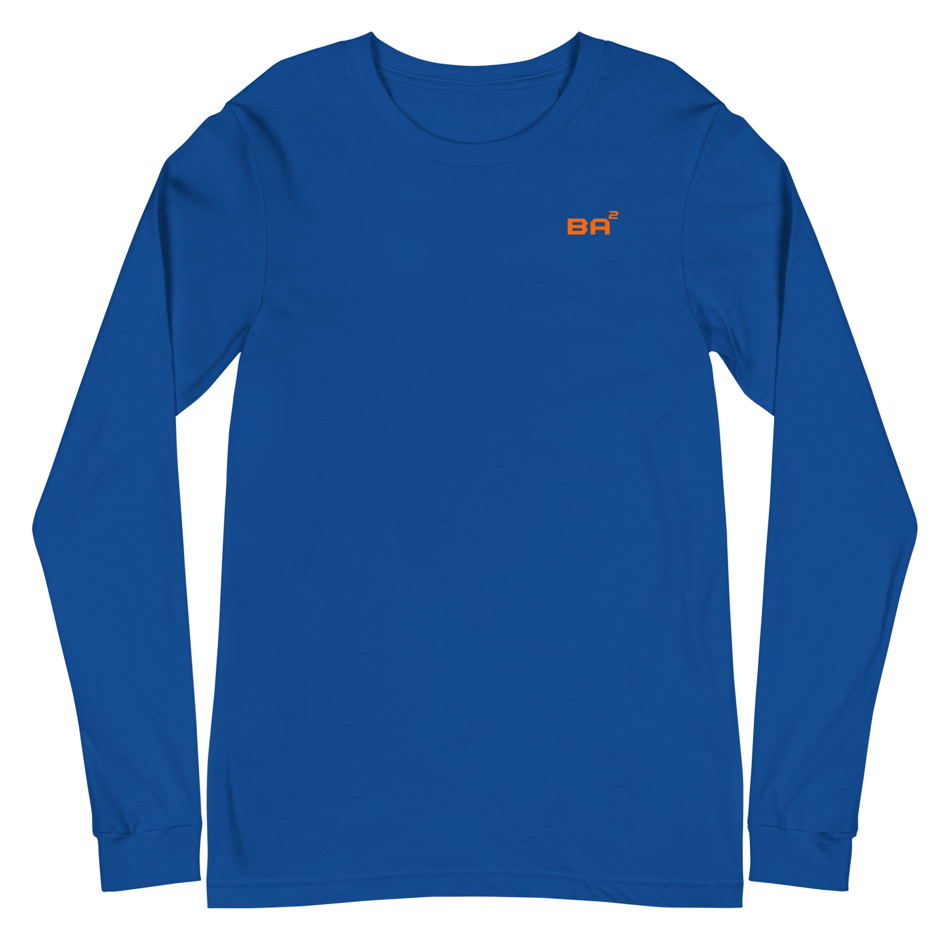 unisex long sleeve tee true royal front - basquaredfitness