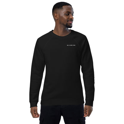 unisex organic raglan sweatshirt black front - basquaredfitness