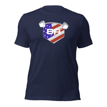 unisex t-shirt navy front - basquaredfitness