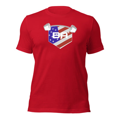 unisex t-shirt red front - basquaredfitness