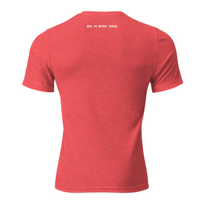 unisex tri blend t-shirt red triblend back - basquaredfitness