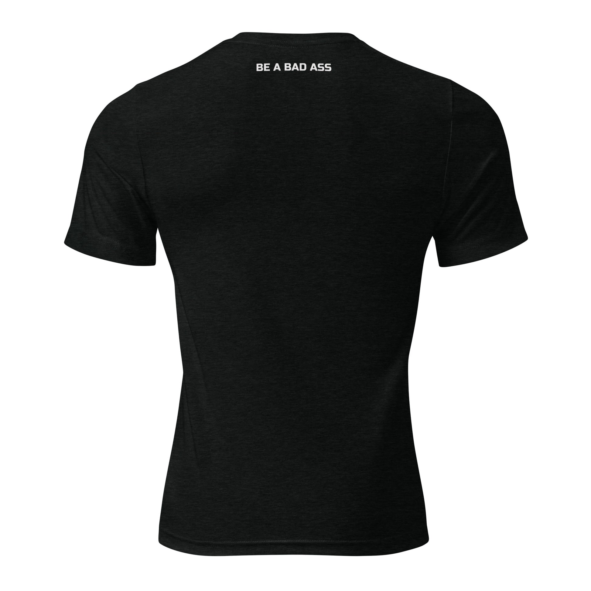 BA2 Essential Training Tee back - Be A Bad Ass tagline detail on performance shirt
